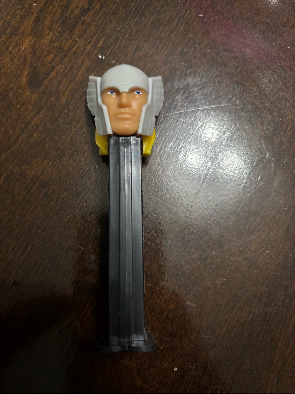 PEZ Dispenser Head Action Figure Style - Black Stem, White Helmet
